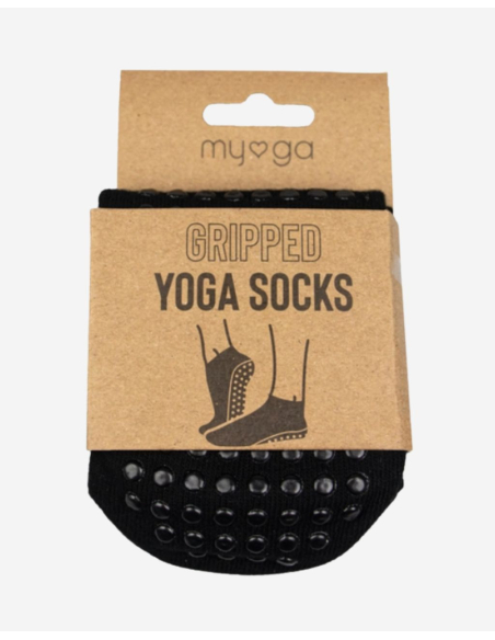 Chaussettes de yoga anti-dérapantes - Noir