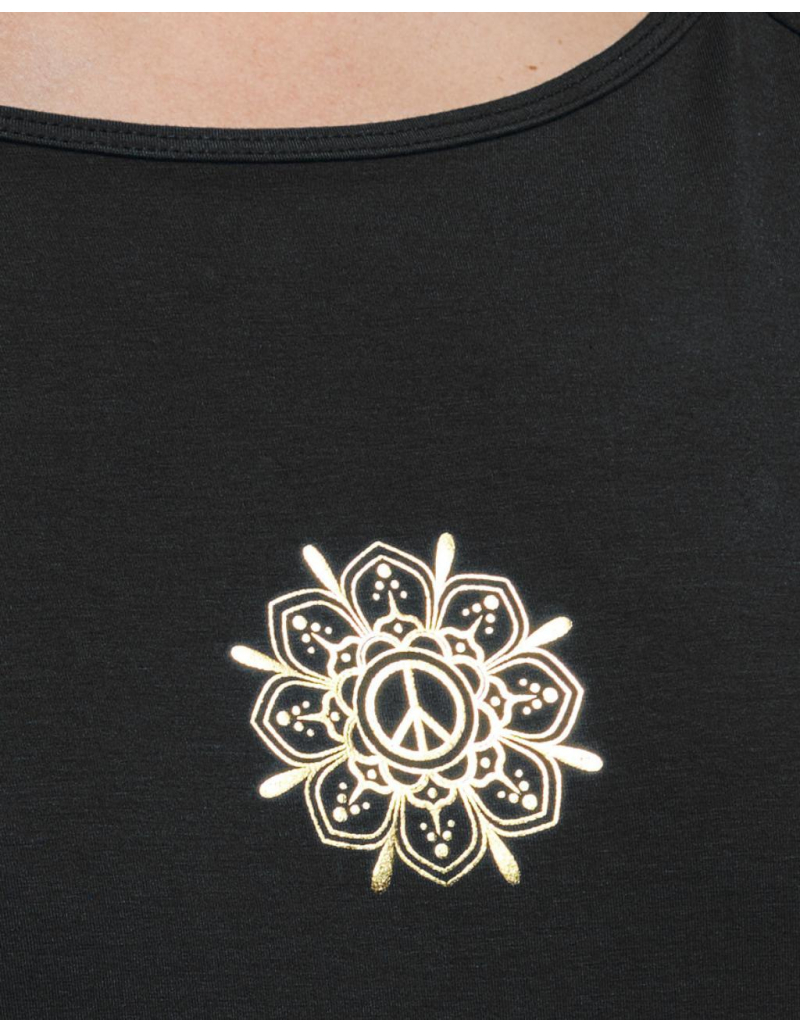 T-shirt de yoga manches longues - Atman peace - Noir