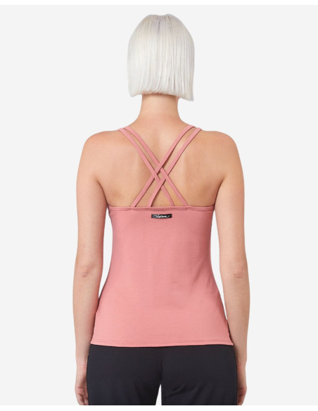 Débardeur yoga brassière intégrée - Rose