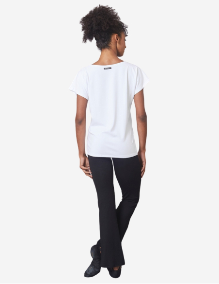T-shirt de yoga - Blanc  - AVA