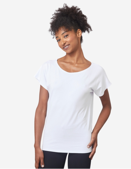 T-shirt de yoga - Blanc  - AVA